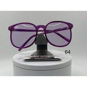 Vintage Oversize Sunglasses NOS Geeky Purple Lens Preppy Jr Purple Frame 80s-90s